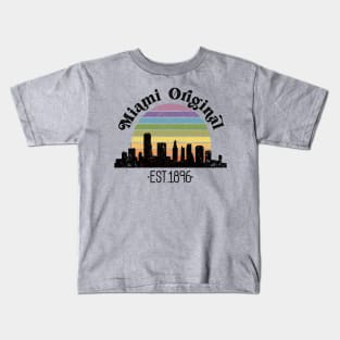 Miami Original Retro Rainbow Kids T-Shirt